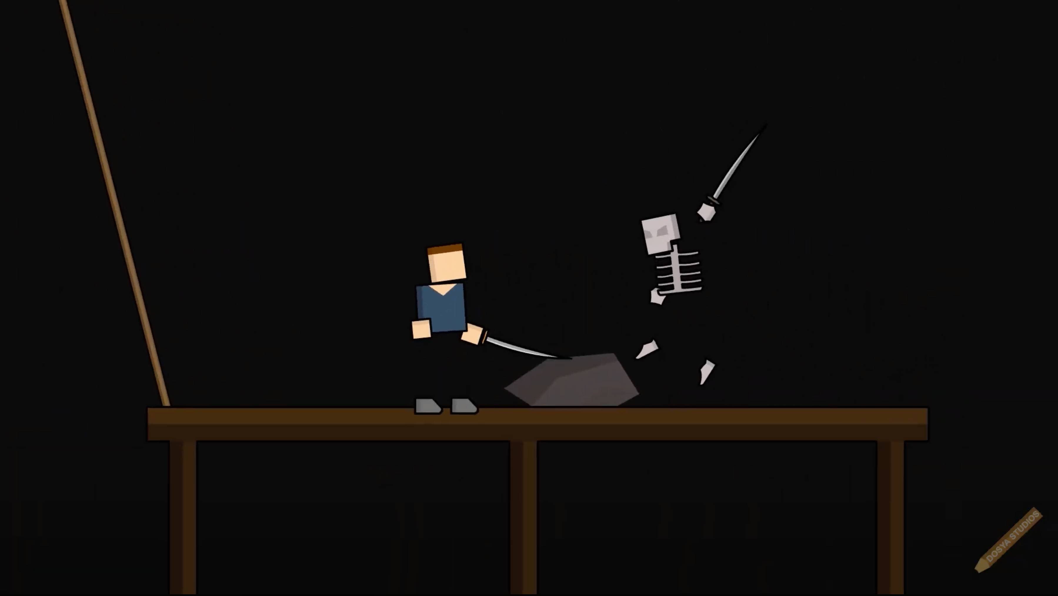 Squareheads — sword fight in the dark